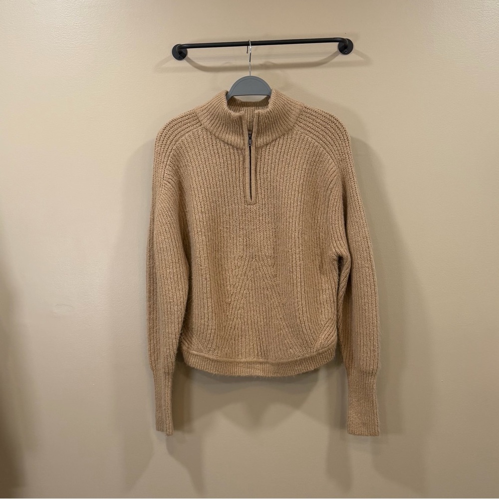 RD Style Beige Ribbed Knit Sweater - Picture 1 of 5